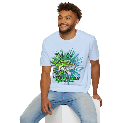 Leech Freak Fish On Unisex Softstyle T-Shirt
